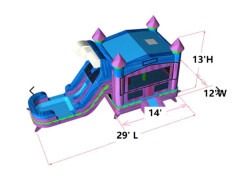 The Wave Combo (Wet or Dry Slide) Bounce House & Water Slide