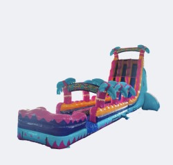 IMG 8741 1752882227 27’ Teal Rippling Rush Dual Lane Water Slide