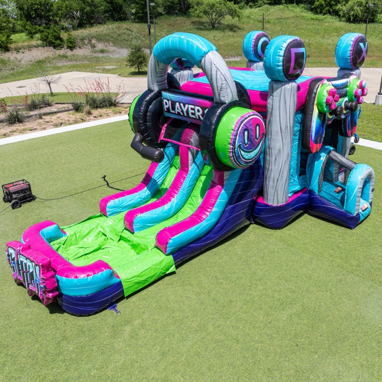Glitch Gaming Combo Bounce House & Water Slide wet/dry Glitch Gaming Combo Bounce House & Water Slide wet/dry